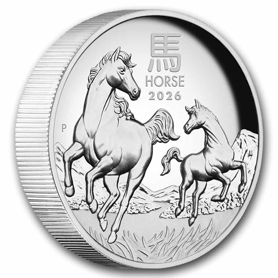 2026 Australia 1 oz Silver Lunar Horse Proof (HR, Box &amp; COA)