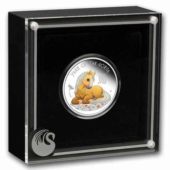 2026 Tuvalu 1/2 oz Silver Lunar Baby Horse Proof (Colorized)