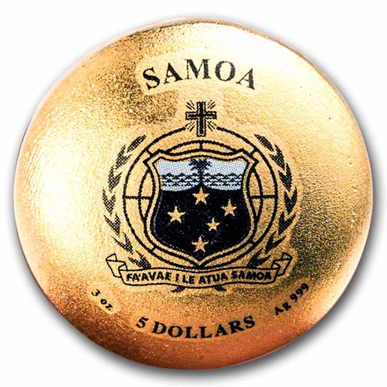 Samoa 3 oz Silver Harry Potter 3D Elder Wand Shaped Coin