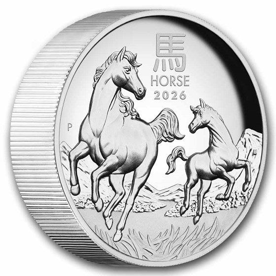 2026 Australia 5 oz Silver Lunar Horse Proof (HR, w/Box &amp; COA)