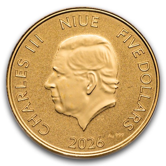 2026 Niue 1/25 oz Gold Year of the Horse (with Box &amp; COA)