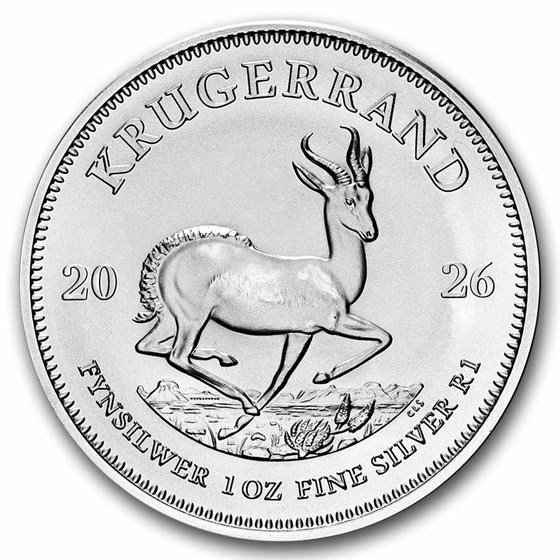 2026 S. Africa 1 oz Silver Krugerrand (25-Coin MintDirect® Tube)