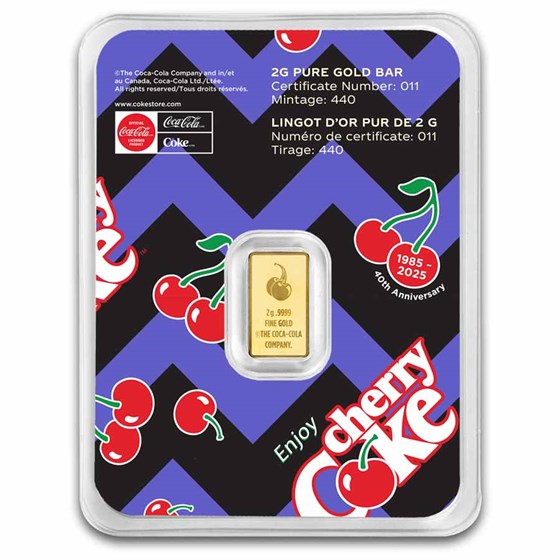 2 gram Gold Bar in TEP - Coca-Cola® Cherry Coke
