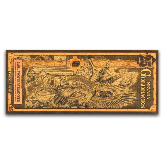 2025 50 Nevada Goldback Aurum Gold Foil Note 24k MS-70 PCGS