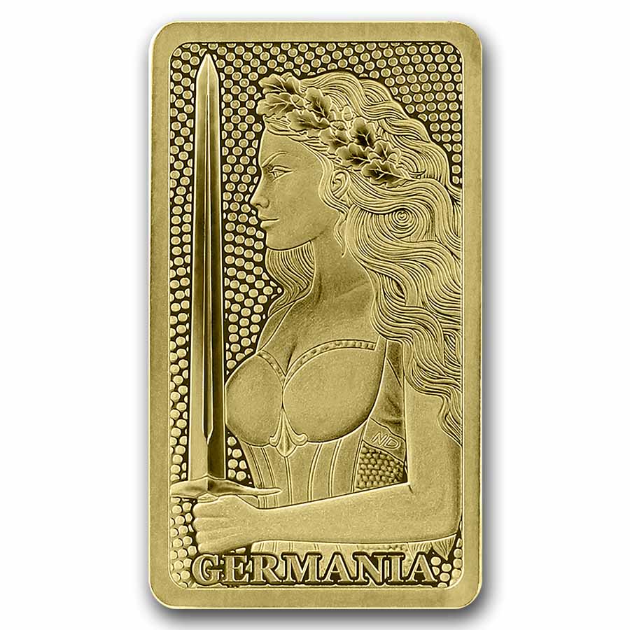 1/100 oz Gold Bar - Germania Mint (In Capsule)