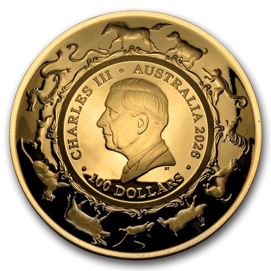 2026 Australia 1oz Gold $100 Lunar Year of the Horse Domed Proof