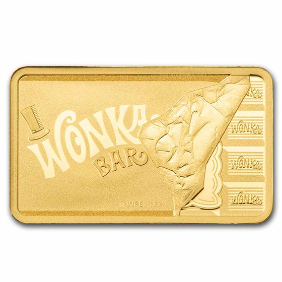 1 gram Gold Bar - PAMP Willy Wonka Bar (In Assay w/ Sleeve)
