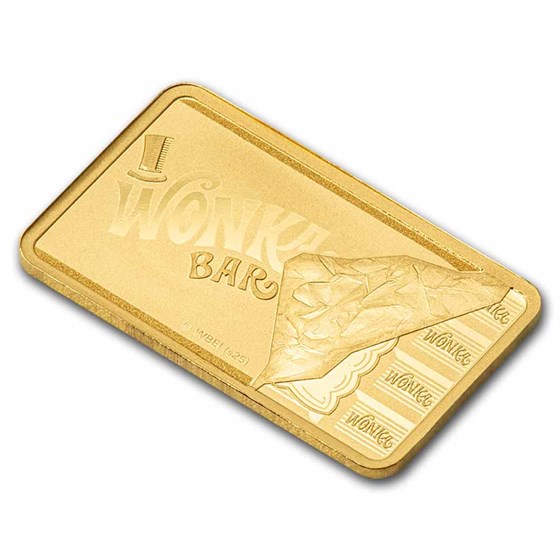 1 gram Gold Bar - PAMP Willy Wonka Bar (In Assay w/ Sleeve)