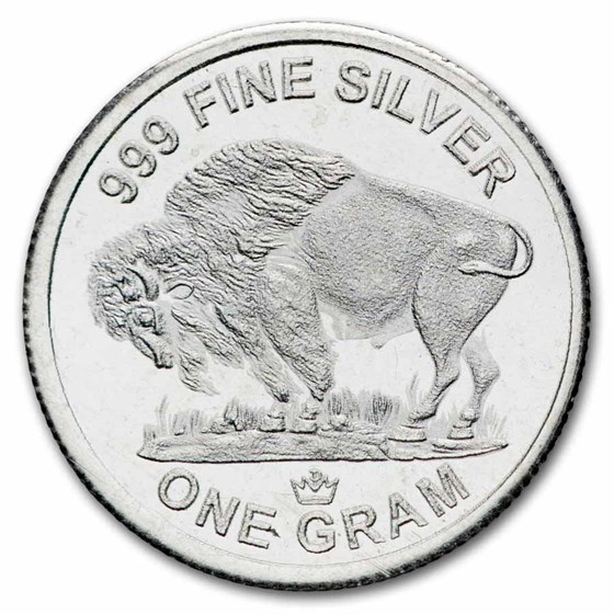 1 gram Silver Round - Buffalo/Indian Head
