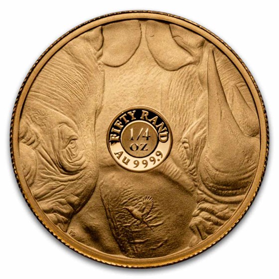 2025 South Africa 2-Coin Gold Big Five Rhino Proof Set Box &amp; COA