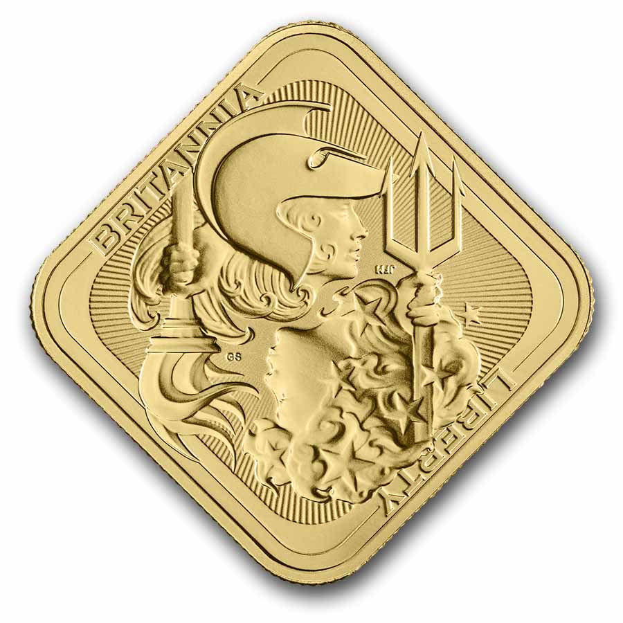 1 oz Gold Bar - The Royal Mint Britannia & Liberty