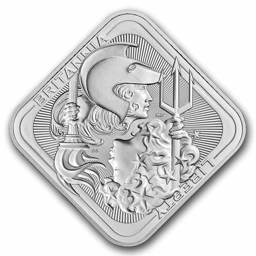 10 oz Silver Bar - The Royal Mint Britannia &amp; Liberty