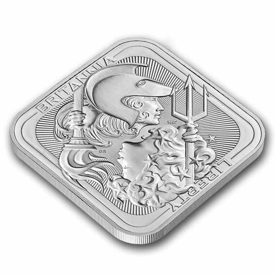 10 oz Silver Bar - The Royal Mint Britannia &amp; Liberty