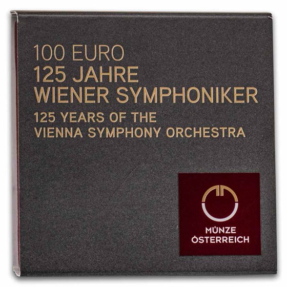 2025 Austria Pf Gold €100 125 Yrs Vienna Symphony Orchestra