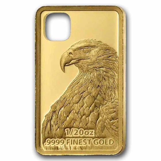2026 Solomon Islands 1/20 Gold Eagle Pendant (w/ Box &amp; COA)