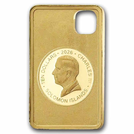 2026 Solomon Islands 1/20 Gold Eagle Pendant (w/ Box &amp; COA)