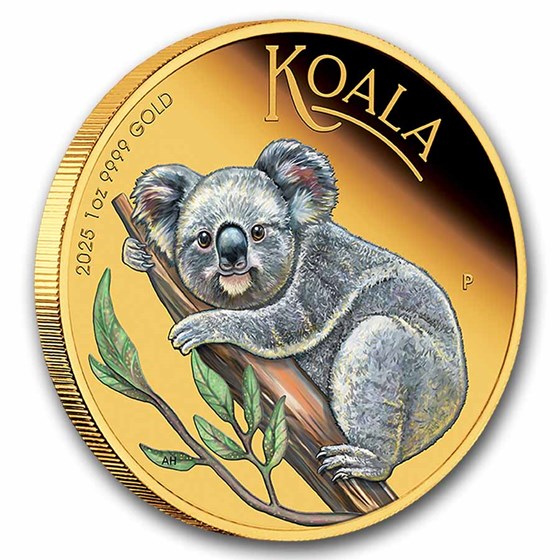2025 Australia 1 oz Gold Colorized Koala Proof (Box &amp; COA)