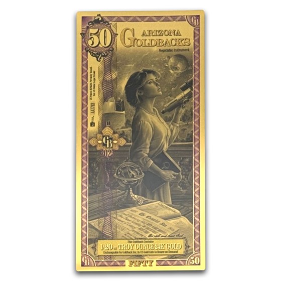 2025 50 Arizona Goldback Aurum Gold Foil Note 24k PCGS 70 (Alpha)