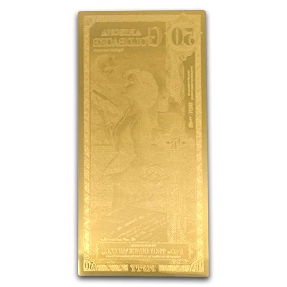 2025 50 Arizona Goldback Aurum Gold Foil Note 24k PCGS 70 (Alpha)
