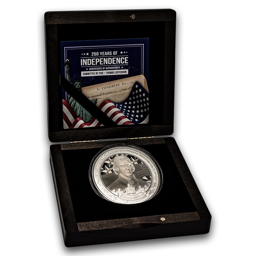 2026 Barbados 1 oz Silver Committee of Five: Thomas Jefferson