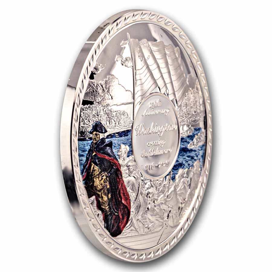 2026 Barbados Silver George Washington Crossing The Delaware