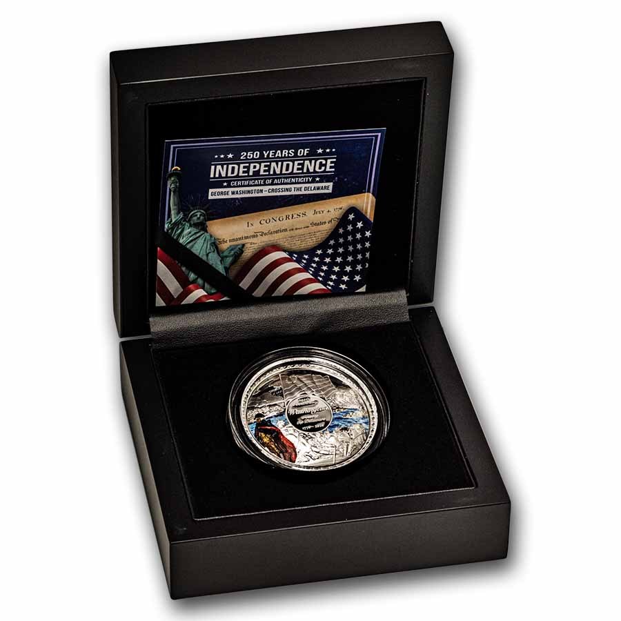 2026 Barbados Silver George Washington Crossing The Delaware