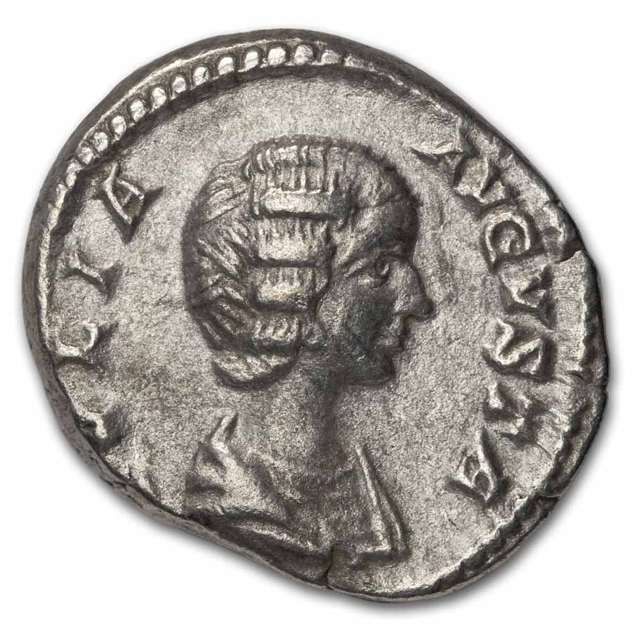 Roman Empire AR Denarius Julia Domna (193-211 AD) XF (Random)