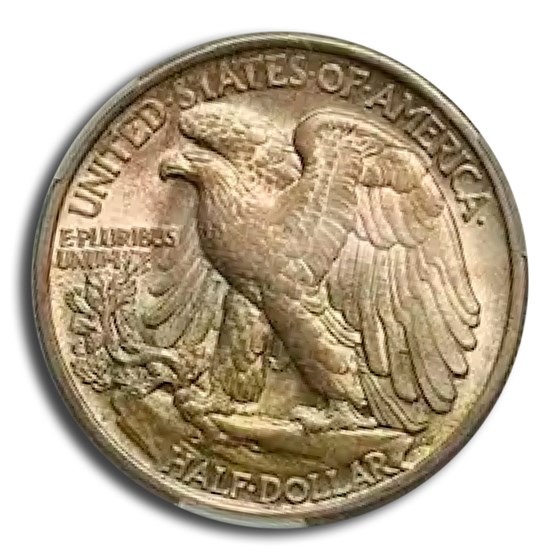 1918-D Walking Liberty Half Dollar AU-58 CACG