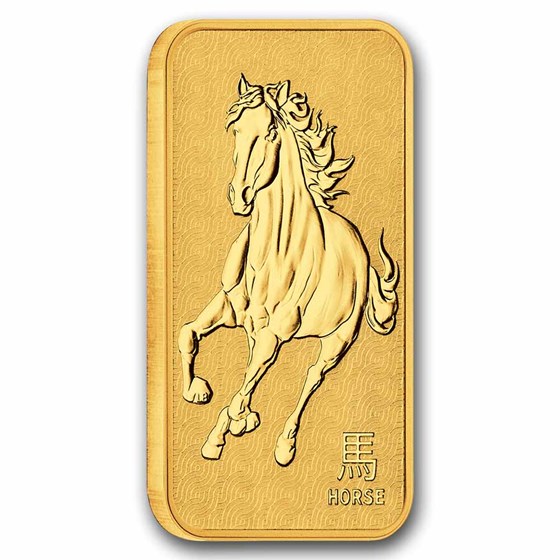 2026 1 oz Gold Bar - Perth Mint Lunar Horse (In Assay)
