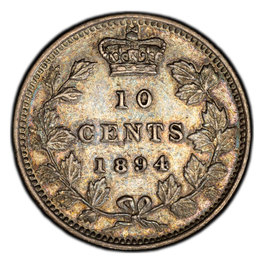 1894 Canada Silver 10 Cents Victoria XF-45 PCGS