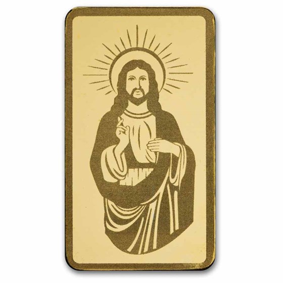 1 gram Gold Bar - Blessings of Jesus Christ (Dove &amp; Cross TEP)