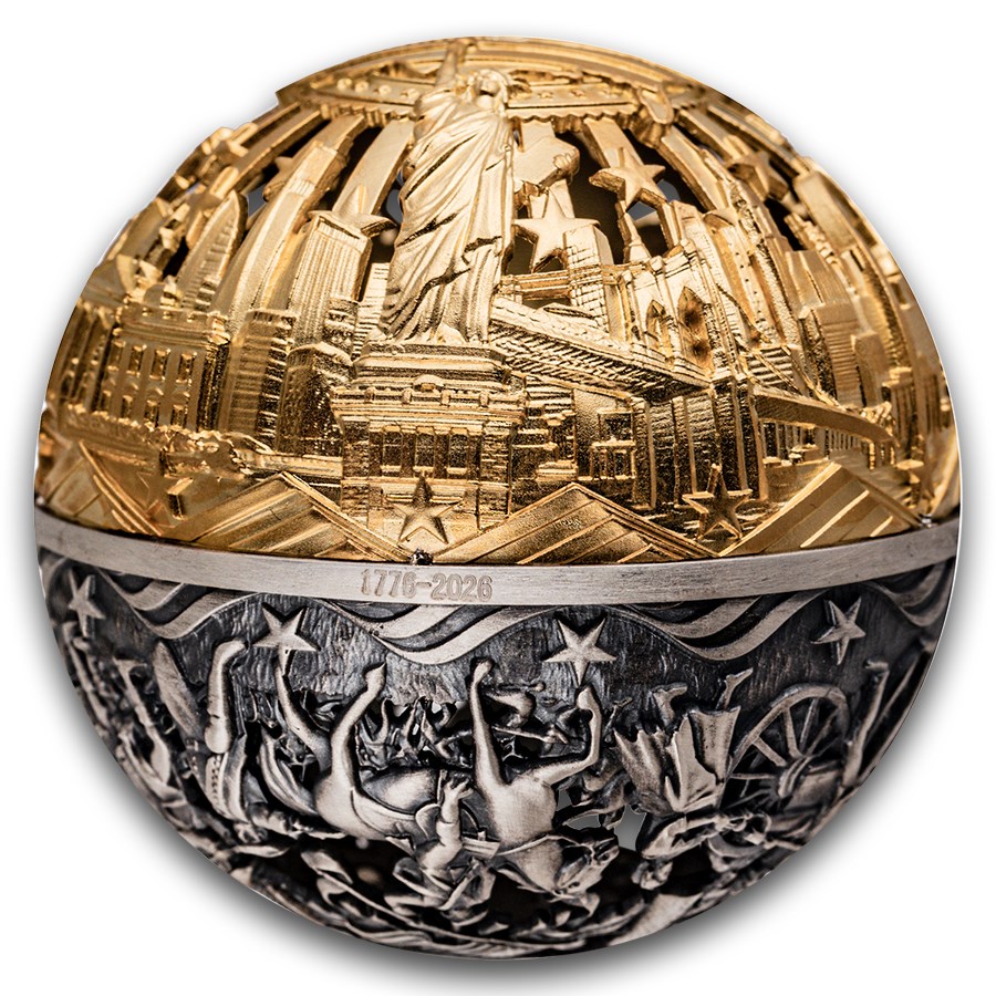 2026 Samoa 2 oz Silver Revolution and Freedom Filigree Spherical
