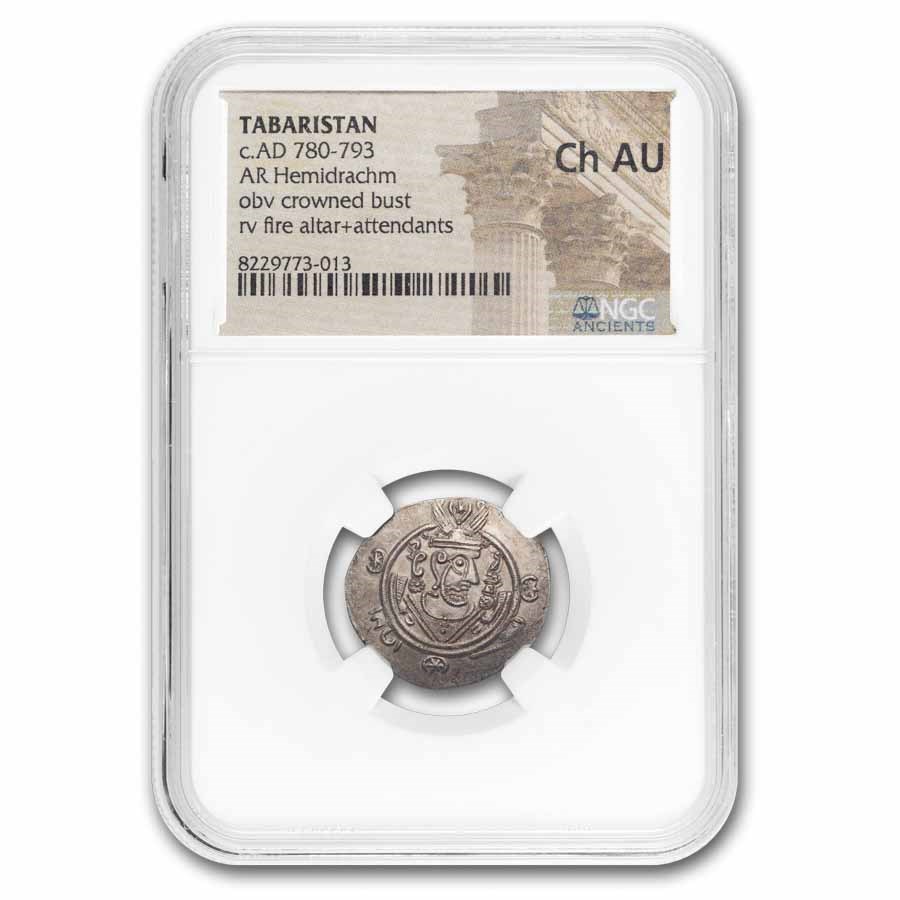 Governors of Tabaristan AR Hemidrachm (780-793 AD) Ch AU NGC