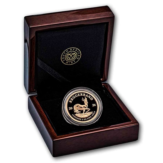 2026 South Africa 2 oz Gold Piedfort Proof Krugerrand
