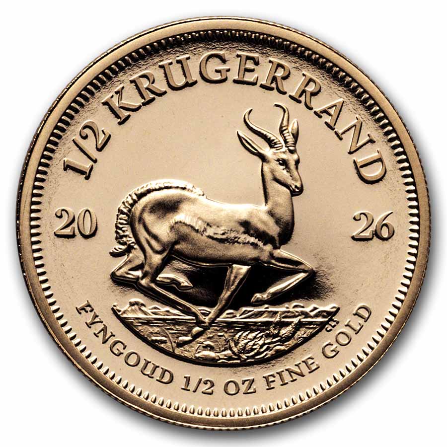 2026 South Africa 1/2 oz Proof Gold Krugerrand (w/ Box & COA)