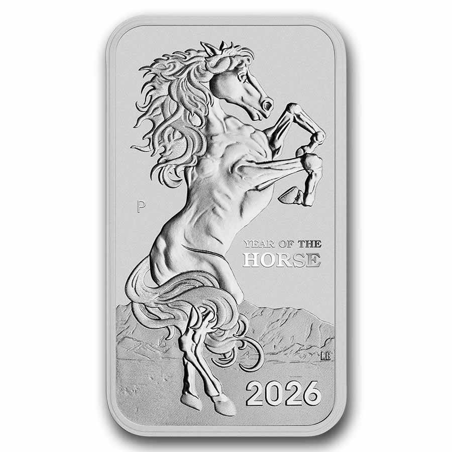 2026 AUS 1 oz Silver Rectangular Lunar Year of the Horse Coin 2026 AUS 1 oz Silver Rectangular Lunar Year of the Horse Coin
