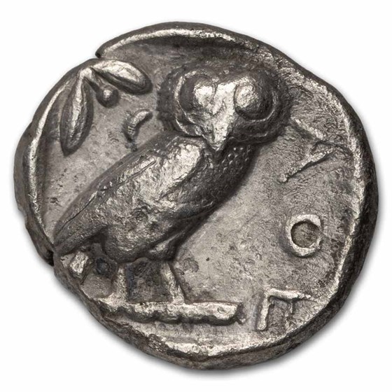 Attica Athens AR Silver Tetradrachm Owl (440-404 BC) XF