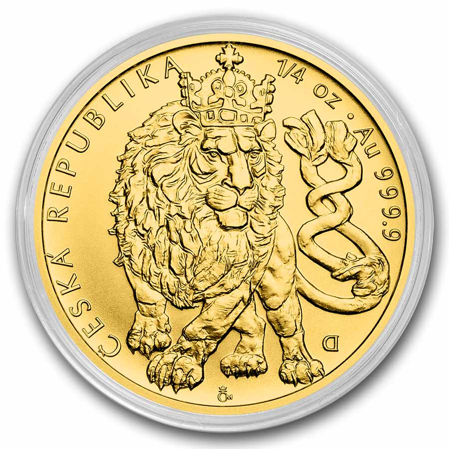2026 Niue 1/4 oz Gold Czech Lion BU