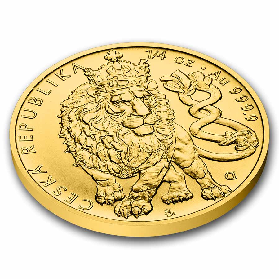 2026 Niue 1/4 oz Gold Czech Lion BU
