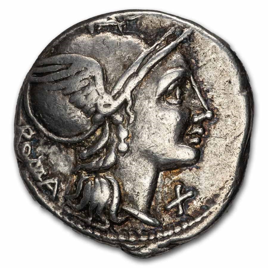Roman Republic AR Denarius L.Flam. Chilo 109/8 BC VF (Cr-302/1)