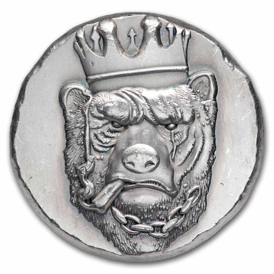 1 oz Hand Poured Silver - Throne of the Forest