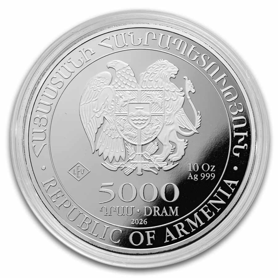 2026 Armenia 10 oz Silver 5000 Drams Noah’s Ark BU