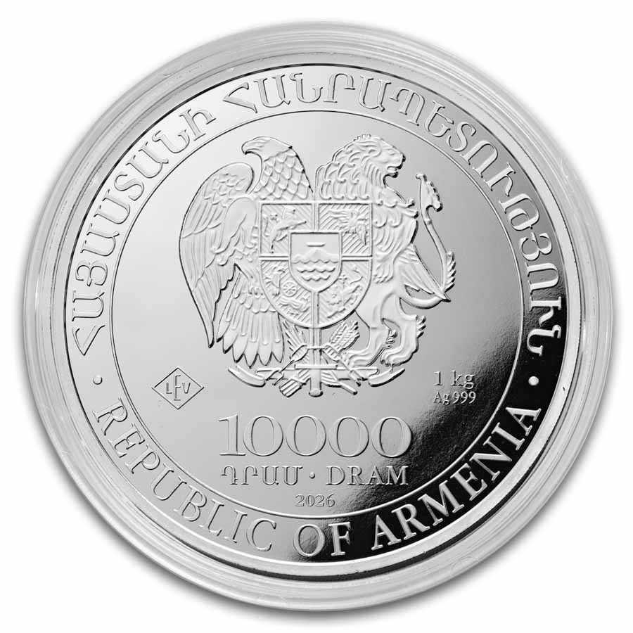 2026 Armenia 1 kilo Silver 10000 Drams Noah’s Ark BU