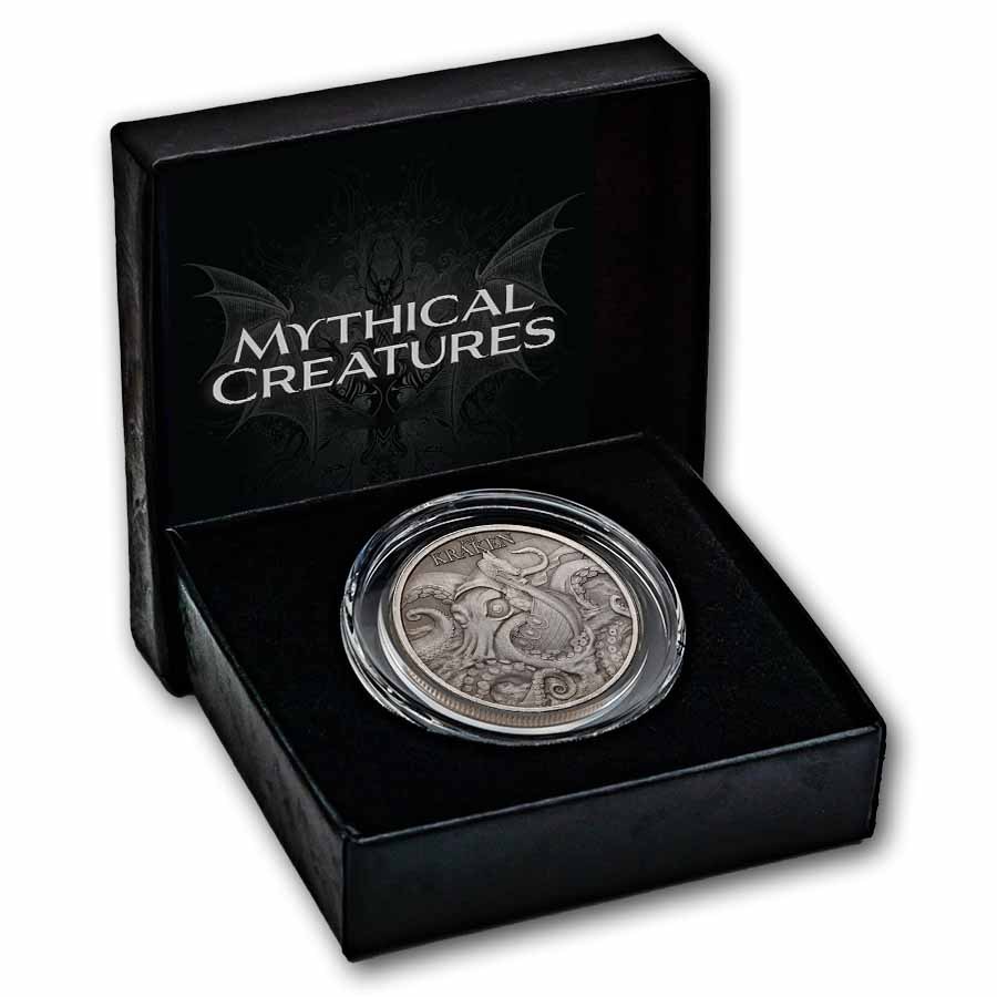 2026 Niue 1 oz Silver Antique Mythical Creatures; The Kraken