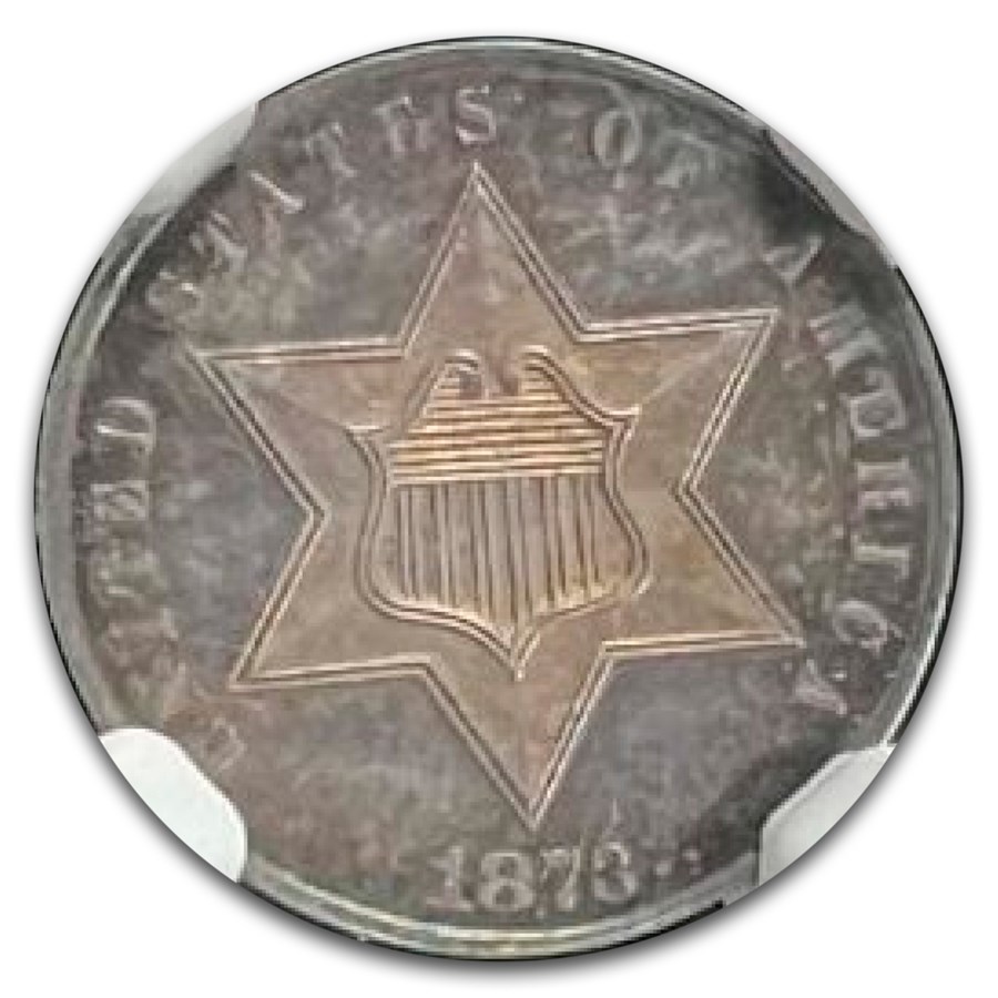 1873 Three Cent Silver PF-66 Cameo NGC (Closed 3)
