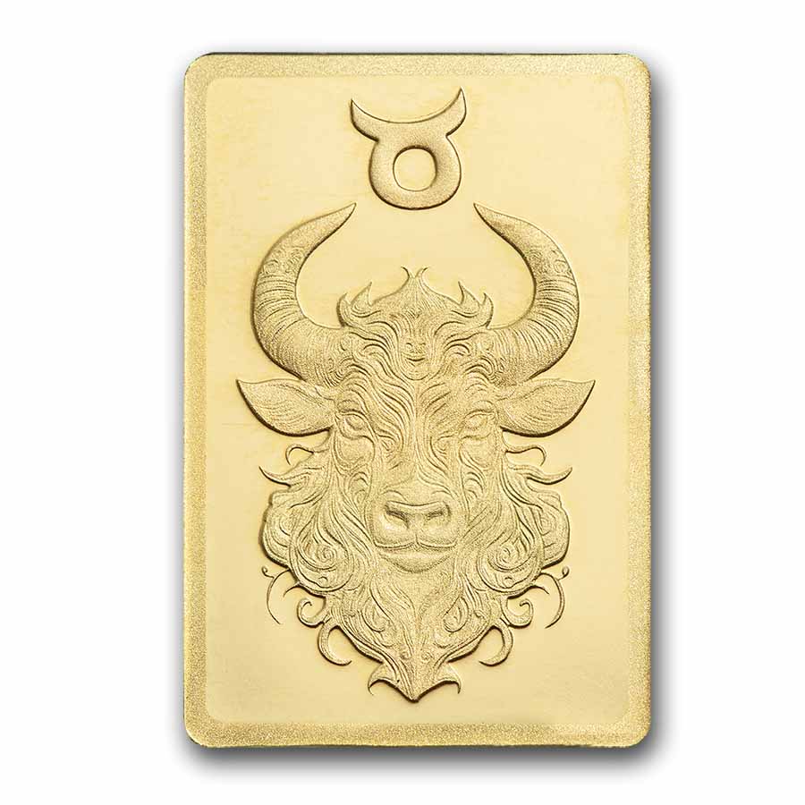 1/2 gram Gold Bar - PAMP Suisse Zodiacs: Taurus