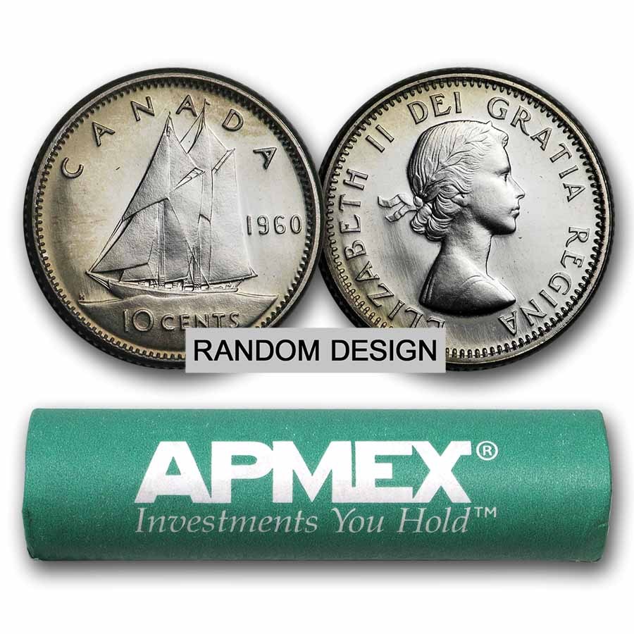 Canada 80% Silver - Halves, Quarters & Dimes Three Roll Set