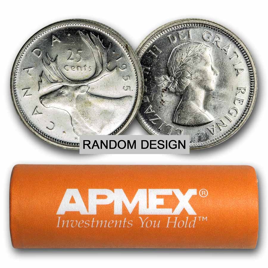 Canada 80% Silver - Halves, Quarters & Dimes Three Roll Set