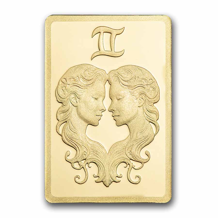 1/2 gram Gold Bar - PAMP Suisse Zodiacs: Gemini