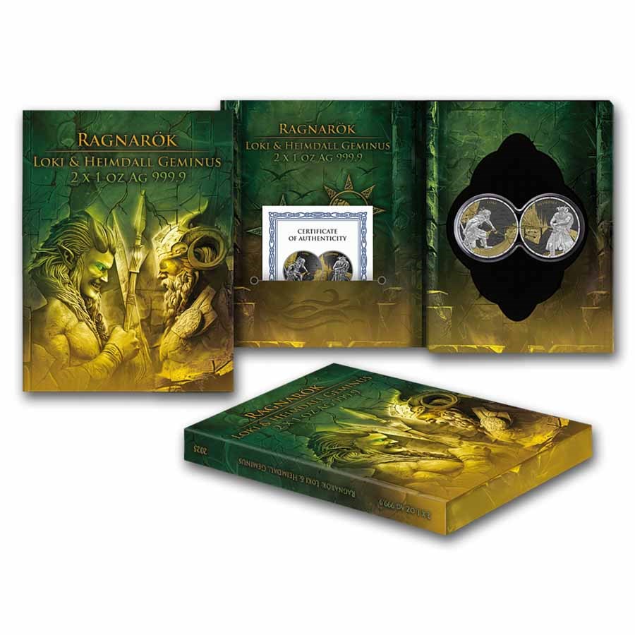2025 Germania Ragnarok: Loki & Heimdall Geminus 2x1 oz Silver BU